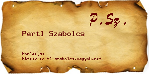 Pertl Szabolcs névjegykártya